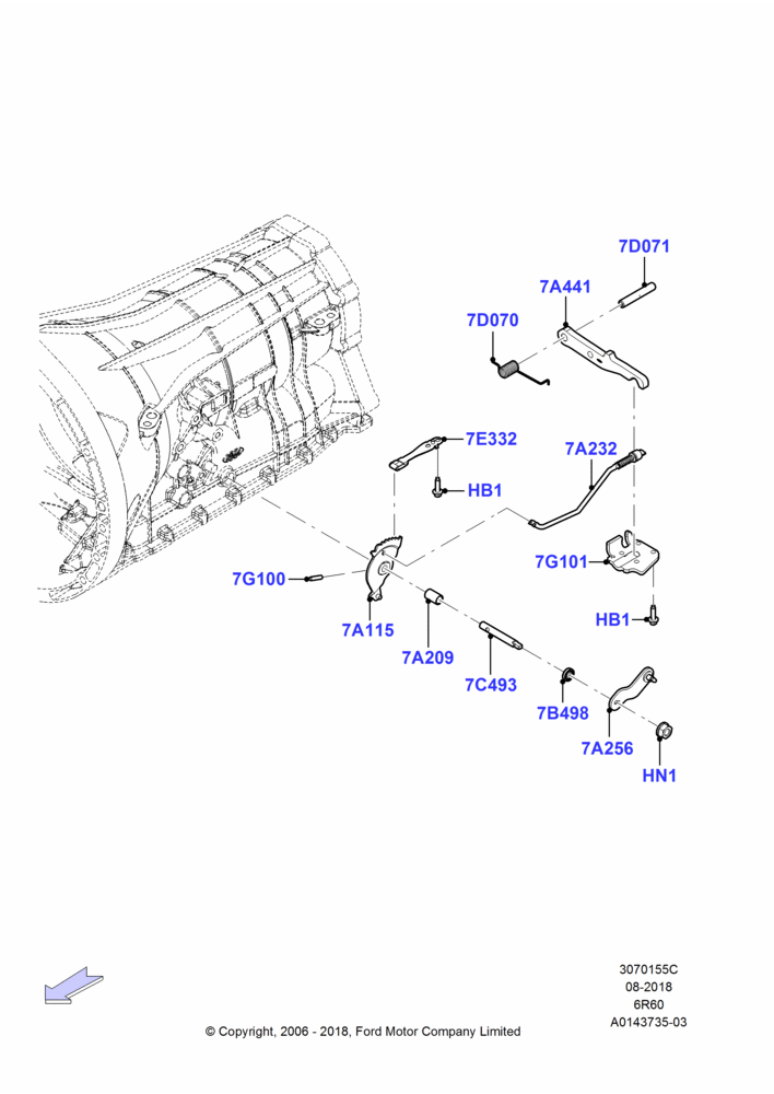 55C - Transmission Control Mechanisms, 6 Speed Auto Transmission 6R60, 6 Speed Automatic Trans (6R80); 30/JAN/2006-07/AUG/2006