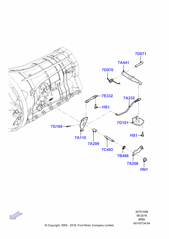 55B - Transmission Control Mechanisms, 6 Speed Auto Transmission 6R60, 6 Speed Automatic Trans (6R80); 19/JUL/2005-16/DEC/2010