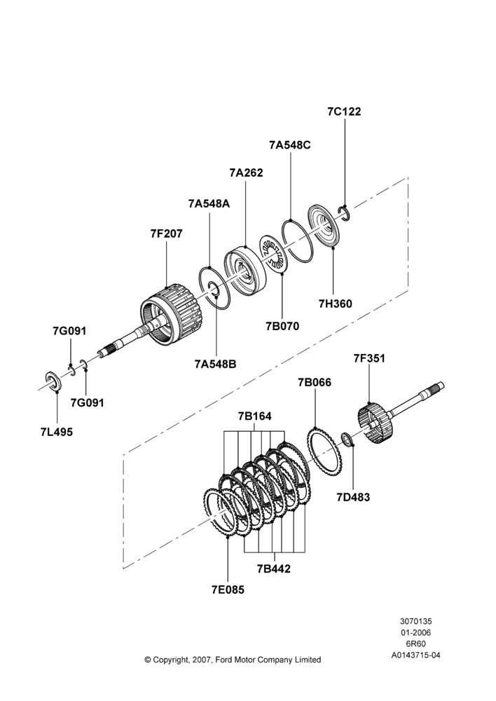35C - Overdrive Clutch and Components, 6 Speed Auto Transmission 6R60, 6 Speed Automatic Trans (6R80); 30/JAN/2006-29/OCT/2010