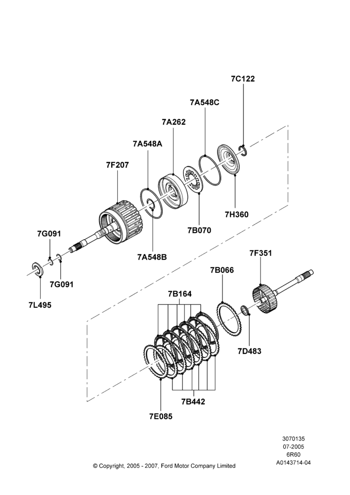 35B - Overdrive Clutch and Components, 6 Speed Auto Transmission 6R60, 6 Speed Automatic Trans (6R80); 19/JUL/2005-16/DEC/2010