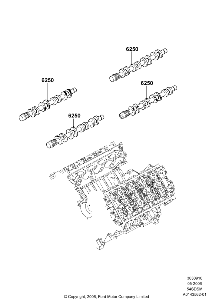 Camshaft, 5.4L 4V DOHC EFI S/C ALUM V8 G