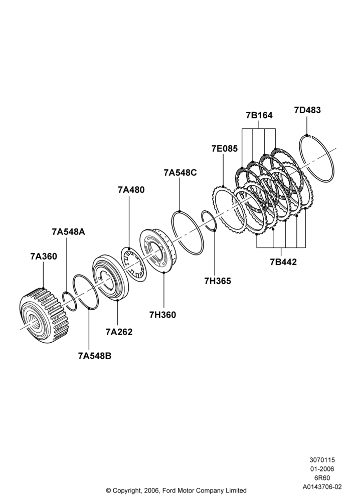 15C - Forward Clutch and Components, 6 Speed Auto Transmission 6R60, 6 Speed Automatic Trans (6R80); 30/JAN/2006-29/OCT/2010
