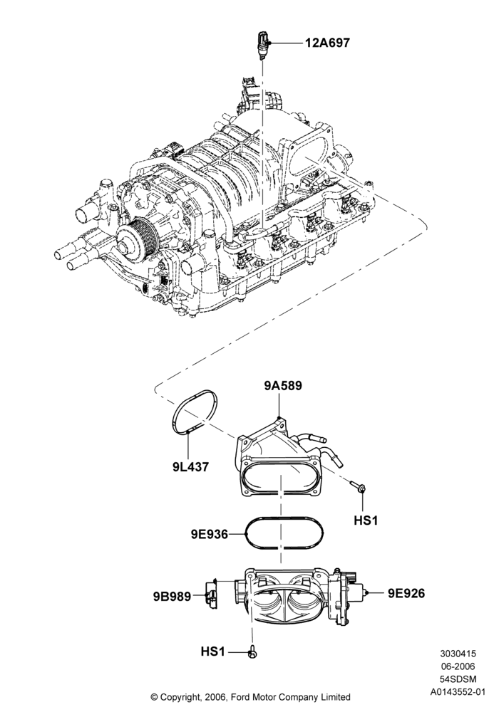 15B - Throttle Housing, 5.4L 4V DOHC EFI S/C ALUM V8 G; 06/JUN/2006-30/APR/2012