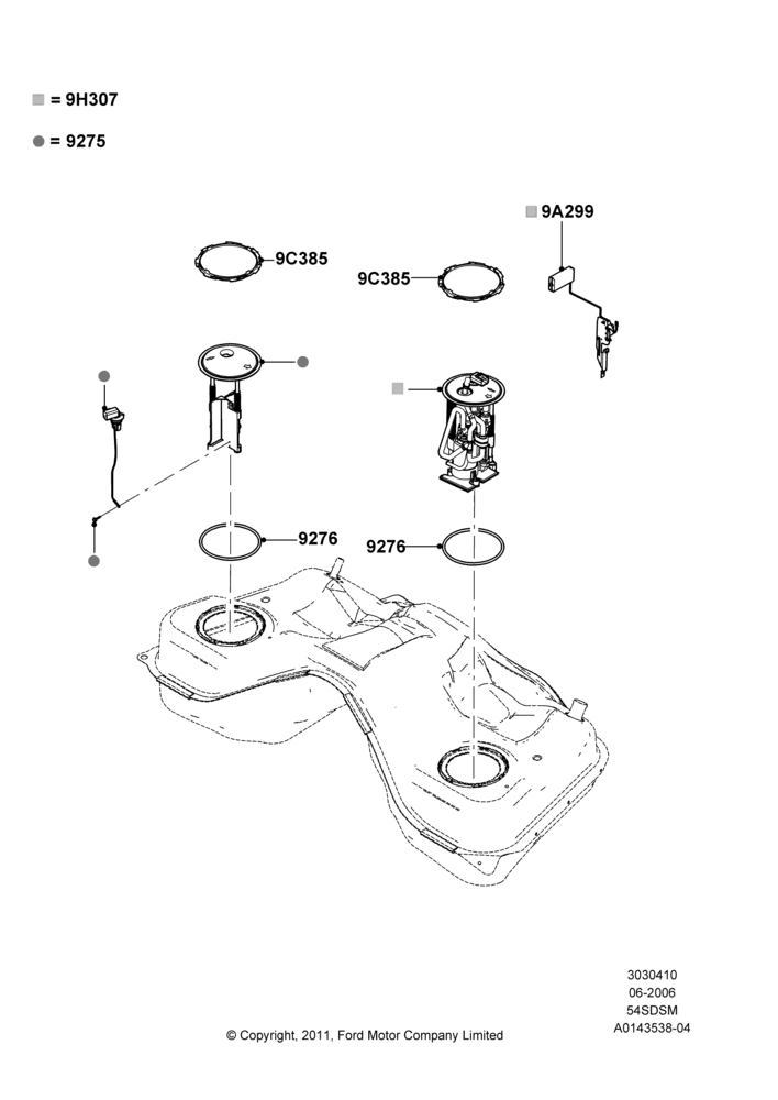 10B - Fuel Pump And Sender Unit, 5.4L 4V DOHC EFI S/C ALUM V8 G; 06/JUN/2006-26/JUN/2007