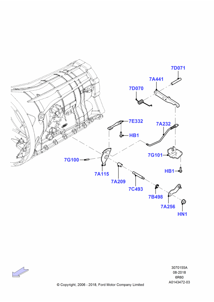 55A - Transmission Control Mechanisms, 6 Speed Auto Trans (6R75), 6 Speed Automatic Trans (6R80); 02/AUG/2006-01/SEP/2006