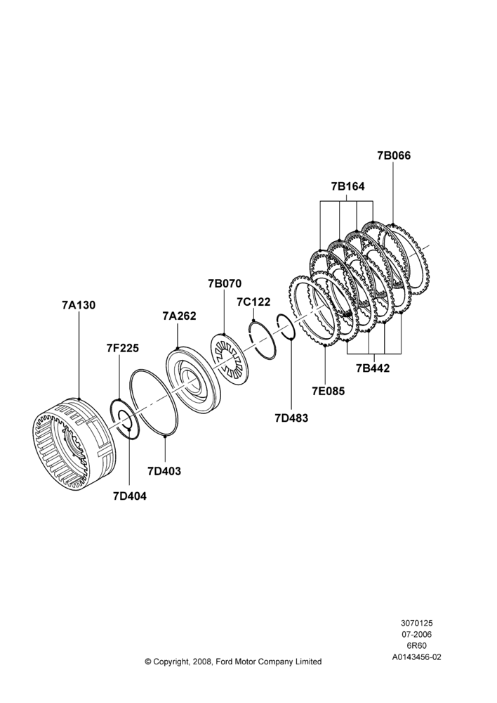 25A - Drive Plates - Low Clutch, 6 Speed Auto Trans (6R75), 6 Speed Automatic Trans (6R80); 02/AUG/2006-22/AUG/2011