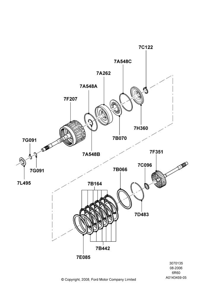 35A - Overdrive Clutch and Components, 6 Speed Auto Trans (6R75), 6 Speed Automatic Trans (6R80); 02/AUG/2006-22/AUG/2011