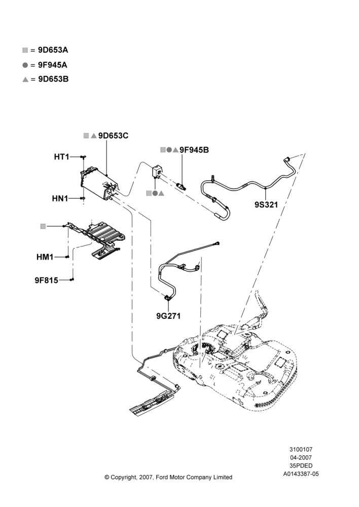 07C - Fuel Vapour System, 3.5L 4V DOHC VCT SMPI V6 Gas; 30/APR/2007-13/AUG/2008