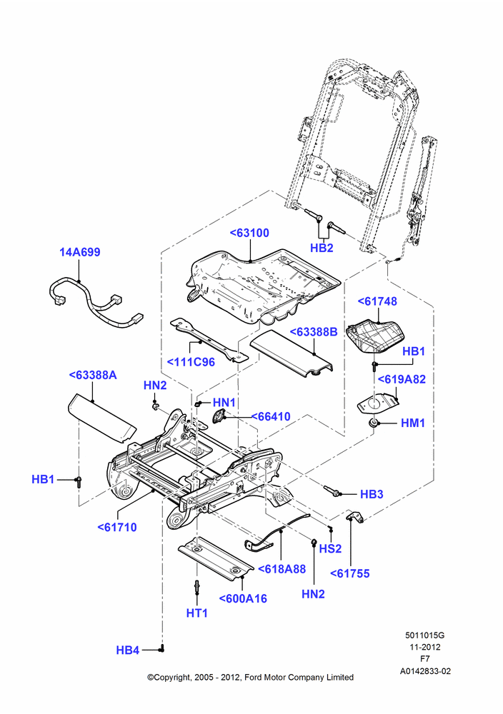 15G - Front Seat Base, With 40/20/40 Split Bench Frnt Seat, With Captain Chair Front Seats, With Driver 6 Way Pwr.Seat Adjuster, With Fr Seat Integrated Restraints; 16/MAY/2005-18/DEC/2006