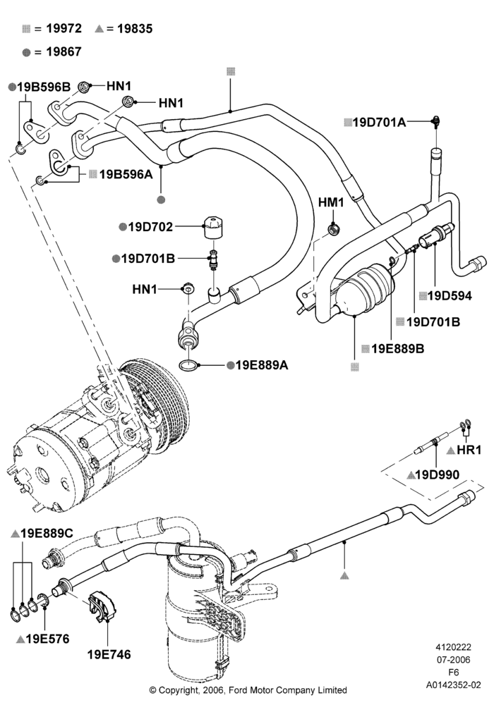 22D - Air Conditioning System, 4.2L V6 12v OHV EFI; 17/JUL/2006-18/AUG/2008