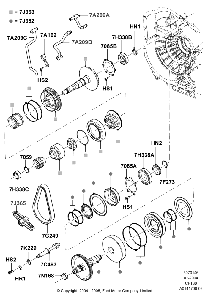 46A - Chain Drive, CVT Select Shift Transmission; 12/JUL/2004-04/JUN/2007