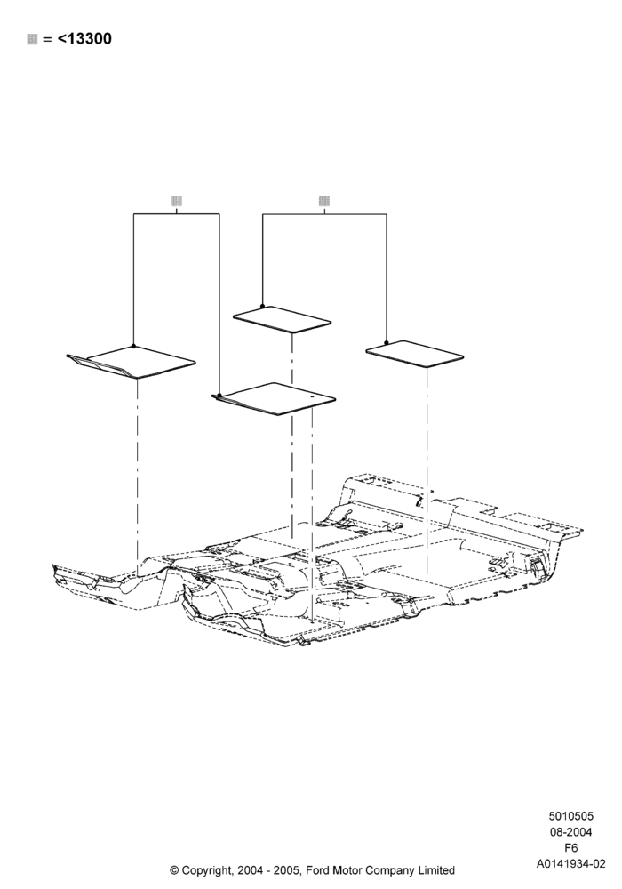 05XC - Floor Trim, Crew Cab, Ford 150 Series, Accessory Fit; 23/AUG/2004-17/JUL/2006