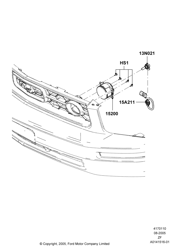Front Fog Lamps, Base, With Pony Package