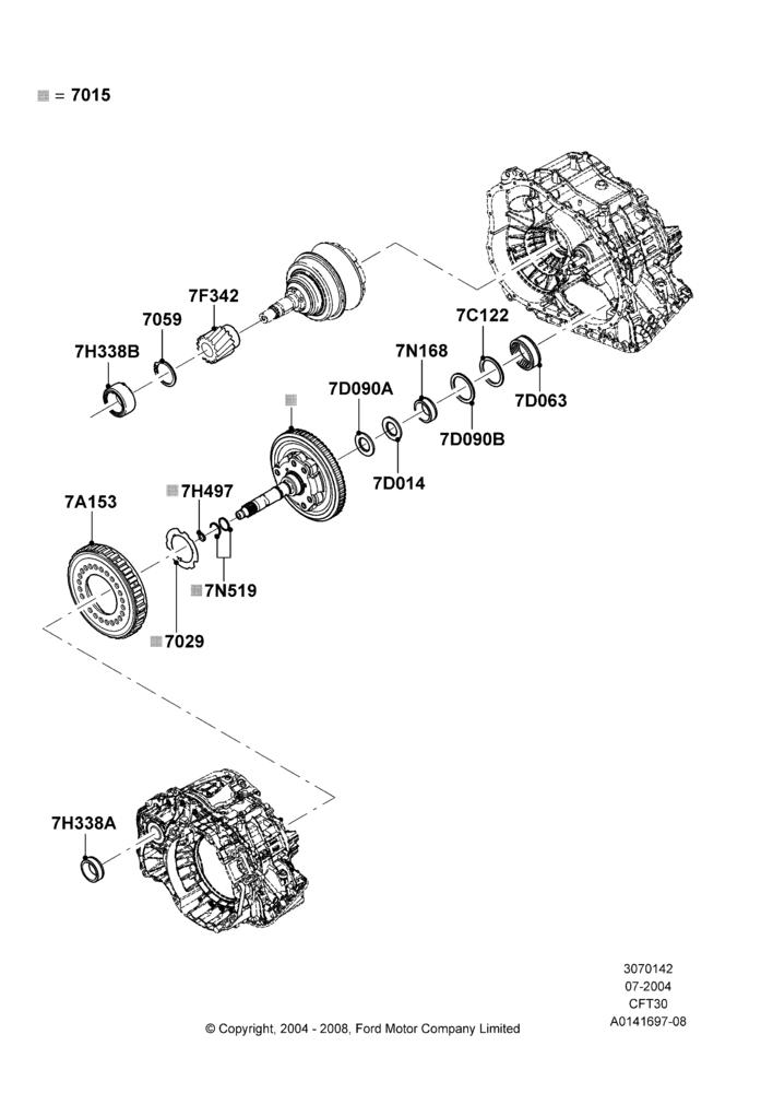 42B - Planetary Gear Sets, CVT Select Shift Transmission; 12/JUL/2004-30/APR/2007