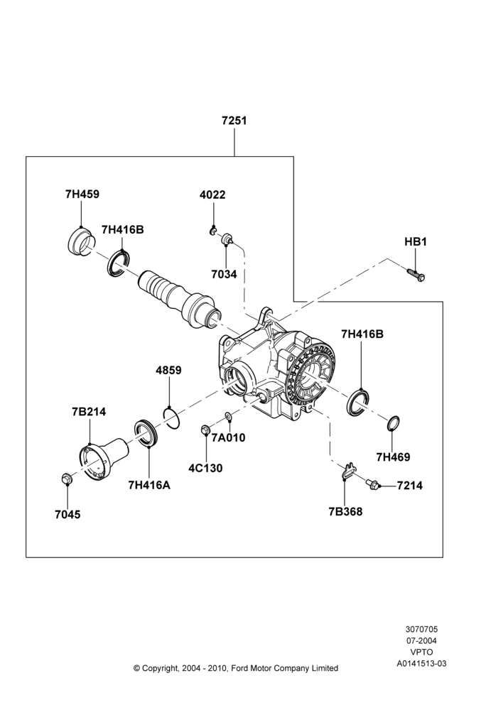 05B - Transfer Drive Case, 6-Speed Automatic Transaxle - AWF21, CVT Select Shift Transmission; 12/JUL/2004-30/APR/2007