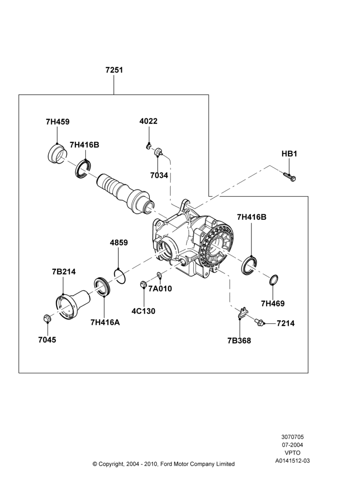 05A - Transfer Drive Case, CVT Select Shift Transmission; 12/JUL/2004-04/JUN/2007