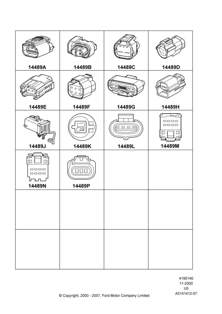 40E - Wiring Connectors, Page E; 13/NOV/2000-16/DEC/2010