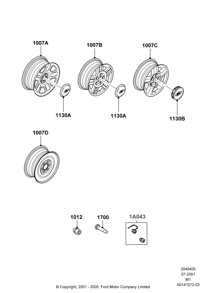 05C - Wheels, LHD, With 15" Wheels; 30/JUL/2001-22/JUL/2002