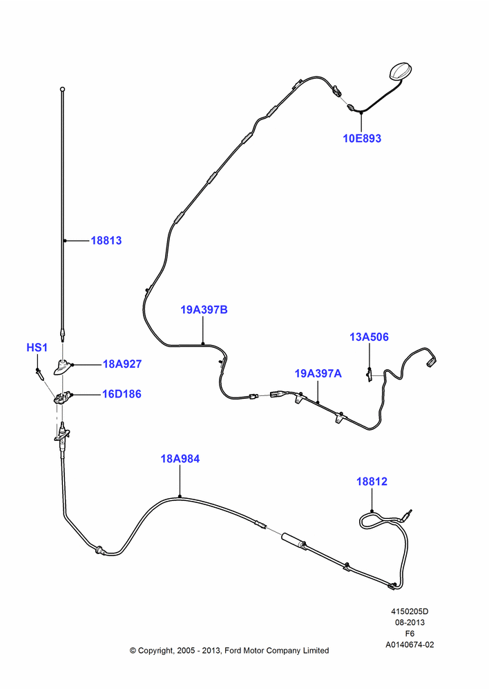 05D - Antenna, With Satellite Radio Reception; 08/AUG/2005-20/AUG/2012