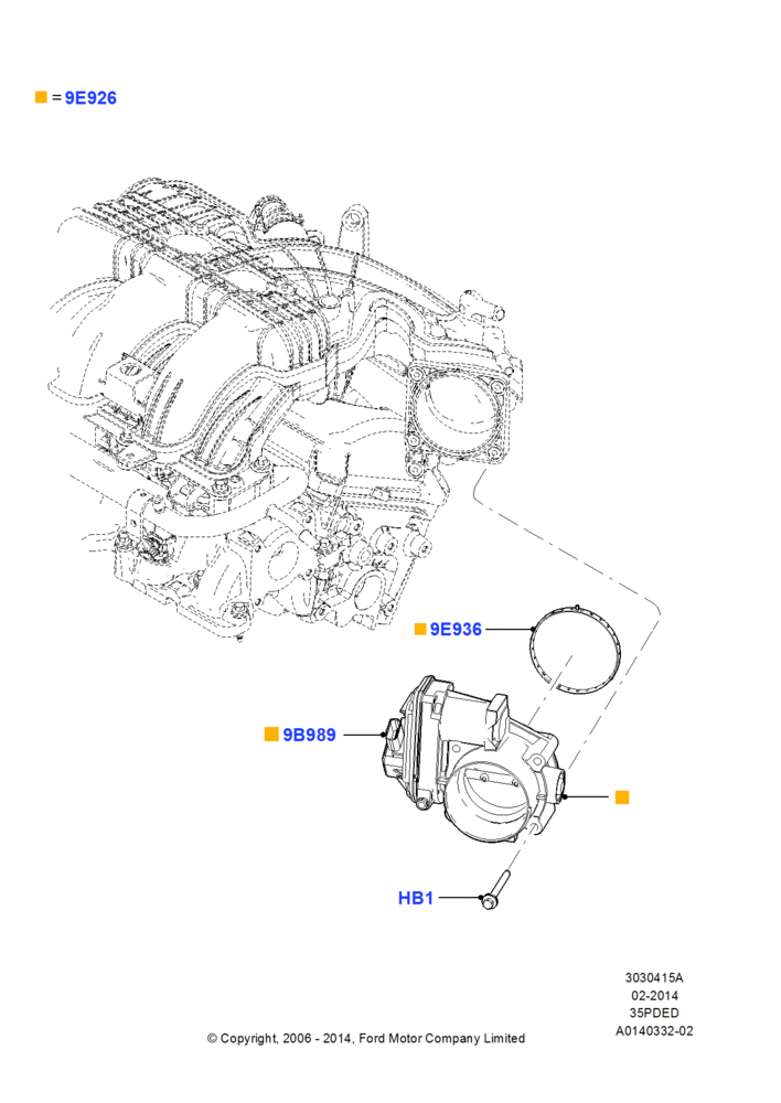 15A - Throttle Housing, 3.5L 4V DOHC VCT SMPI V6 Gas; 30/AUG/2006