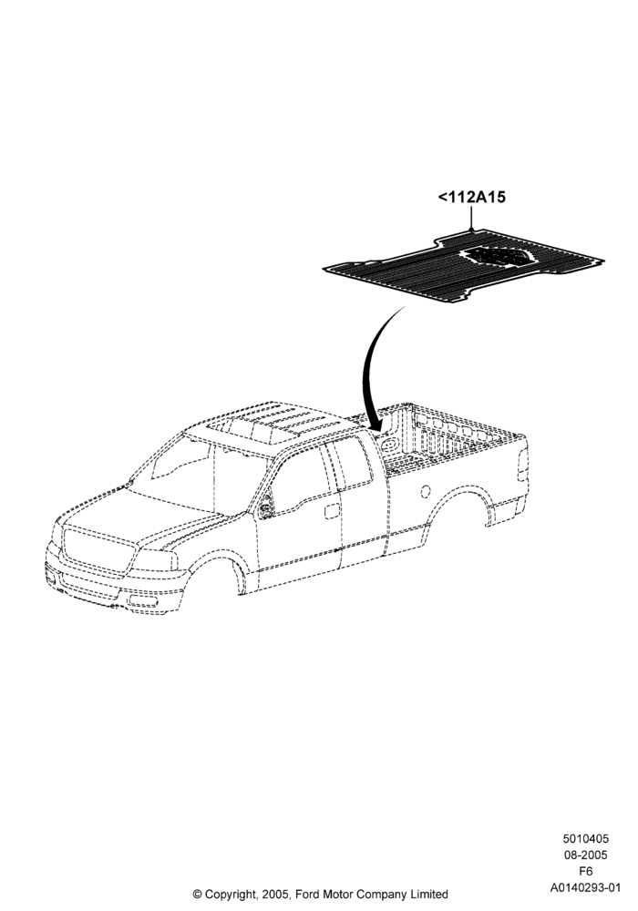 05M - Pick Up Box/Tailgate and Tonneau, 'Harley Davidson' Version Package, Bed Mat, Production Installed; 08/AUG/2005-23/DEC/2014