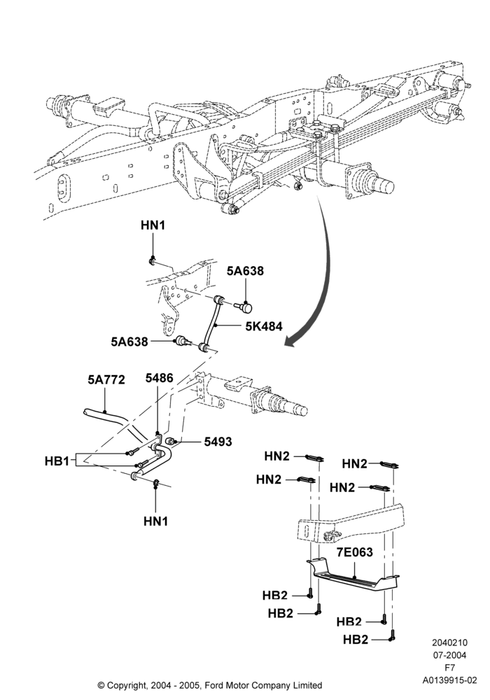 Rear Cross Member & Stabilizer Bar, Wide Frame (Pickup), Ford 350 Series, With Double Rear Wheels