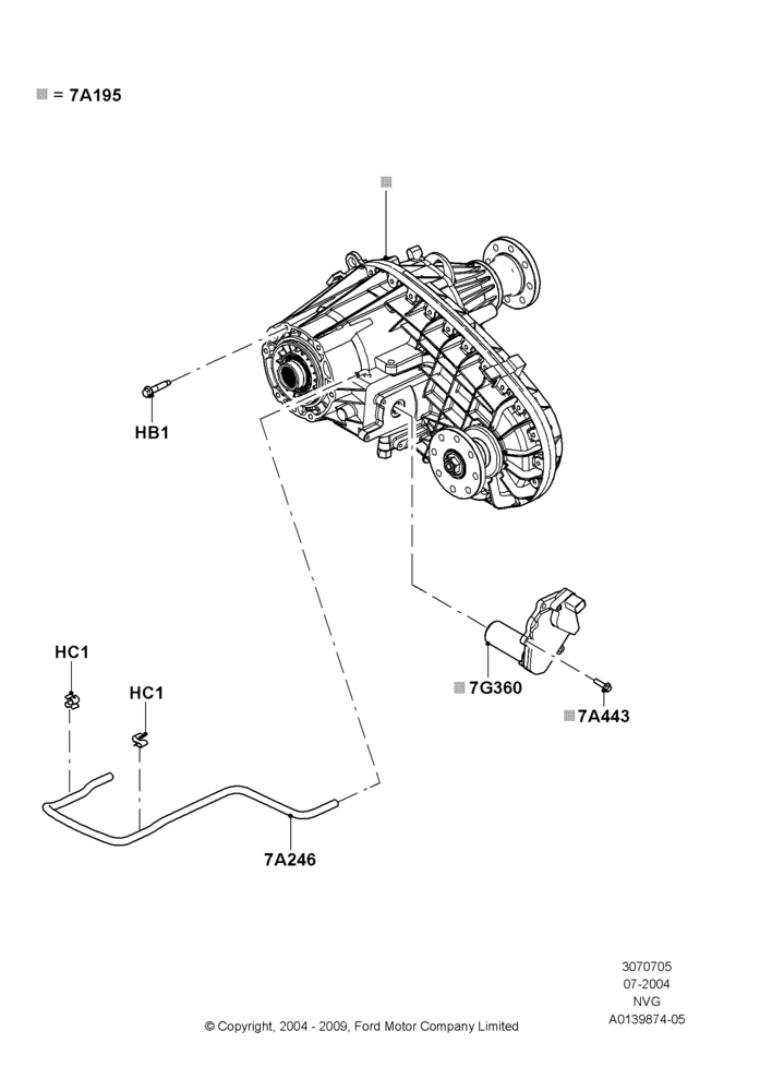 05B - Transfer Drive Case, Electric Trans Case And Auto Hubs; 19/JUL/2004-18/DEC/2006