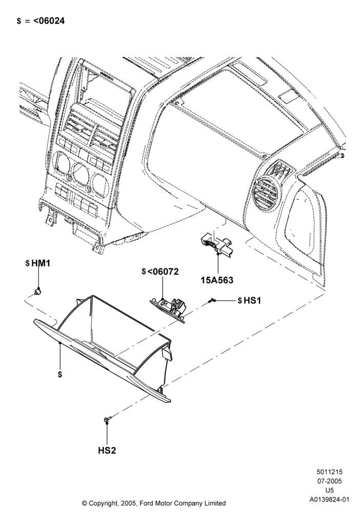 15B - Glove Box; 19/JUL/2005-16/DEC/2010
