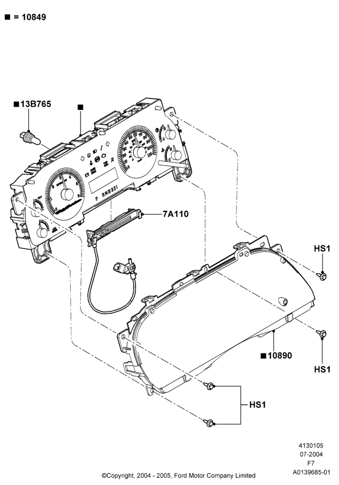 05C - Instrument Cluster, 'Harley Davidson' Version Package; 04/NOV/2004-18/DEC/2006
