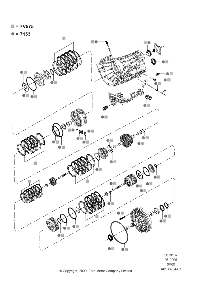 07A - Automatic Transmission Gasket Kits, 6 Speed Auto Trans (6R75), 6 Speed Automatic Trans (6R80); 02/AUG/2006-22/AUG/2011