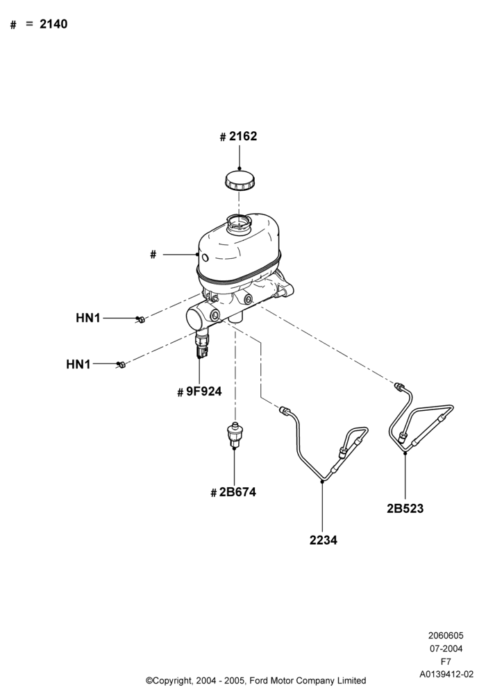 Master Cylinder - Brake System, With 4 Wheel Disc Brake Hydro-Boost
