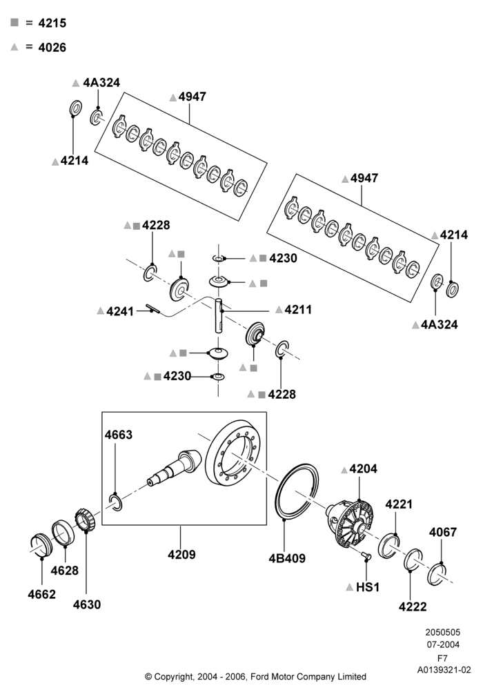 Components - Rear Axle Diff & Carr., Narrow Frame (Chassis Cab), Ford 350 Series, Rear Axle Limited Slip Differential, With Single Rear Wheels