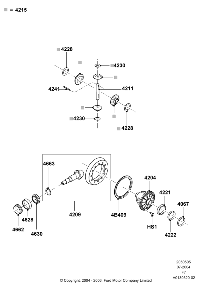 Components - Rear Axle Diff & Carr., Narrow Frame (Chassis Cab), Ford 350 Series, Rear Axle Less Limited Slip Diff, With Single Rear Wheels