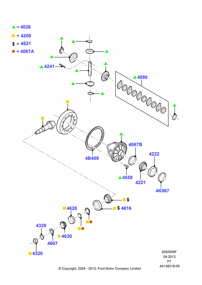 Components - Rear Axle Diff & Carr., Wide Frame (Pickup), Ford 350 Series, Rear Axle Limited Slip Differential, With Double Rear Wheels