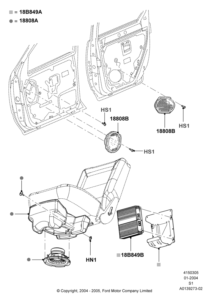 05C - Speakers, High Performance Audio System; 03/MAR/2003-30/JUN/2005