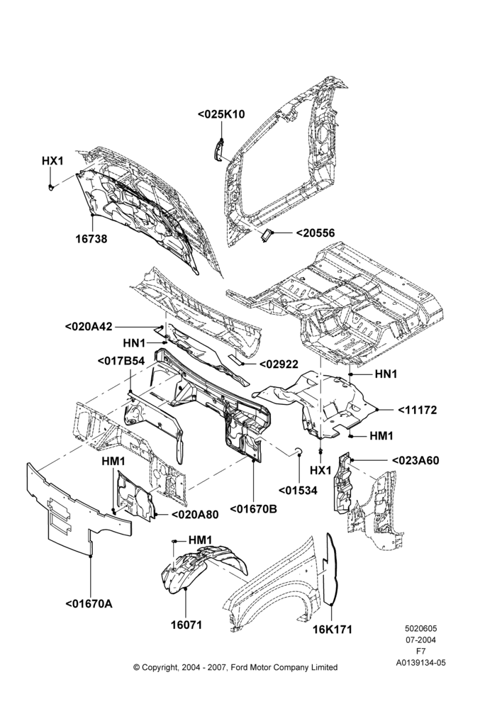 05B - Insulators - Front, 6.0L OHV Diesel V8; 19/JUL/2004-18/DEC/2006