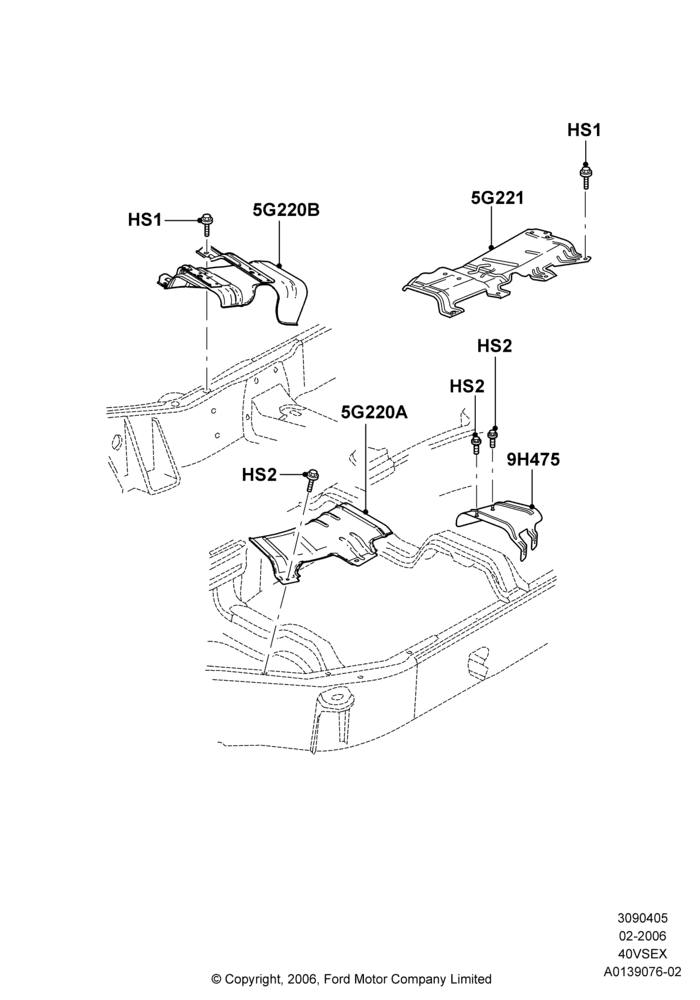 Heat Shields - Exhaust System, 4.0L V6 12V SOHC EFI