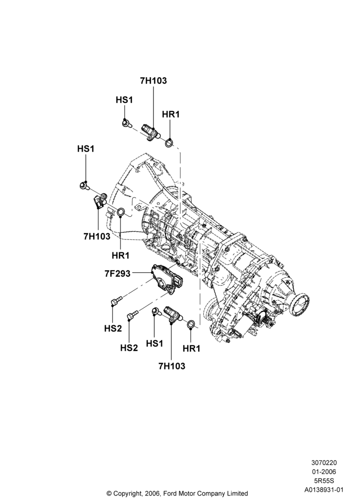 20C - Transmission Modules and Sensors, 5 Speed Auto Transmission 5R55S; 30/JAN/2006-29/OCT/2010
