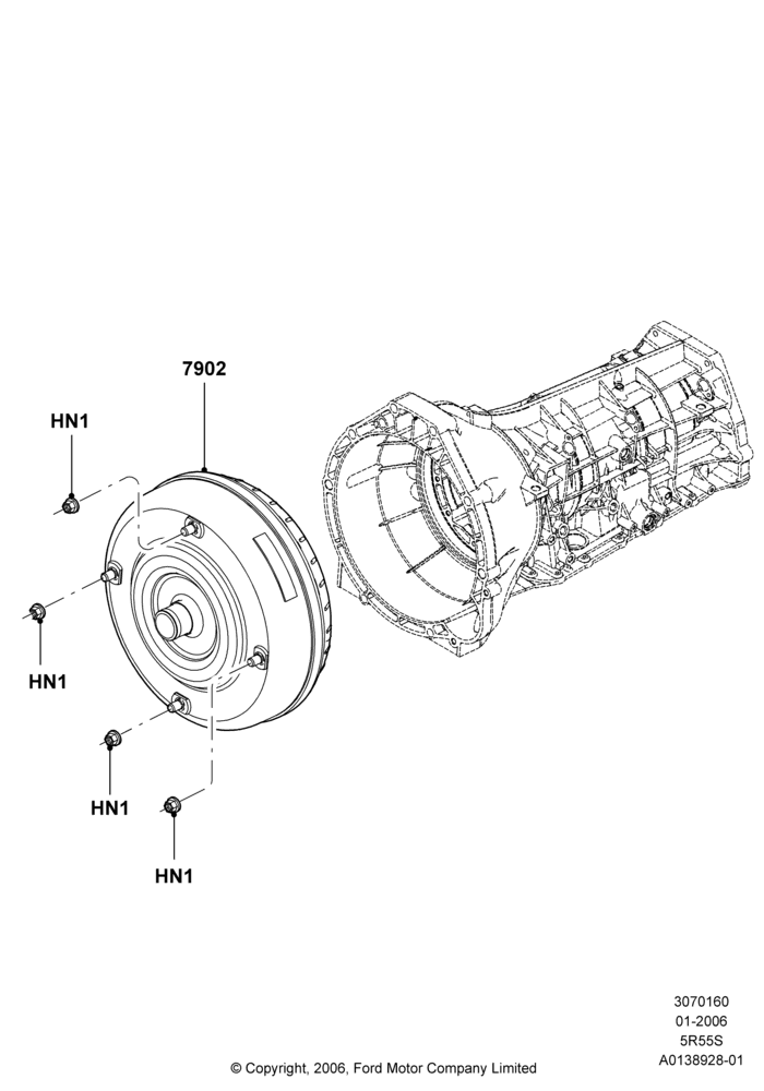 60C - Converter, 5 Speed Auto Transmission 5R55S; 30/JAN/2006-29/OCT/2010