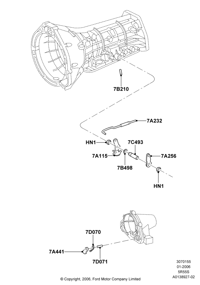 55B - Transmission Control Mechanisms, 5 Speed Auto Transmission 5R55S; 30/JAN/2006-29/OCT/2010