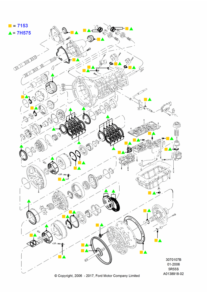 07B - Automatic Transmission Gasket Kits, 5 Speed Auto Transmission 5R55S; 30/JAN/2006-29/OCT/2010