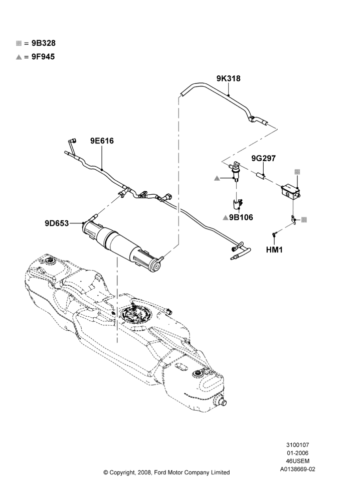 07B - Fuel Vapour System, 4.6L 3V V8; 30/JAN/2006-29/OCT/2010