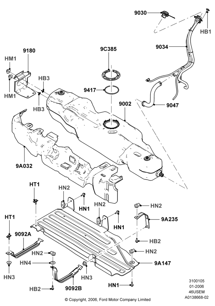 05C - Fuel Tank, 4.6L 3V V8; 30/JAN/2006-15/JAN/2008