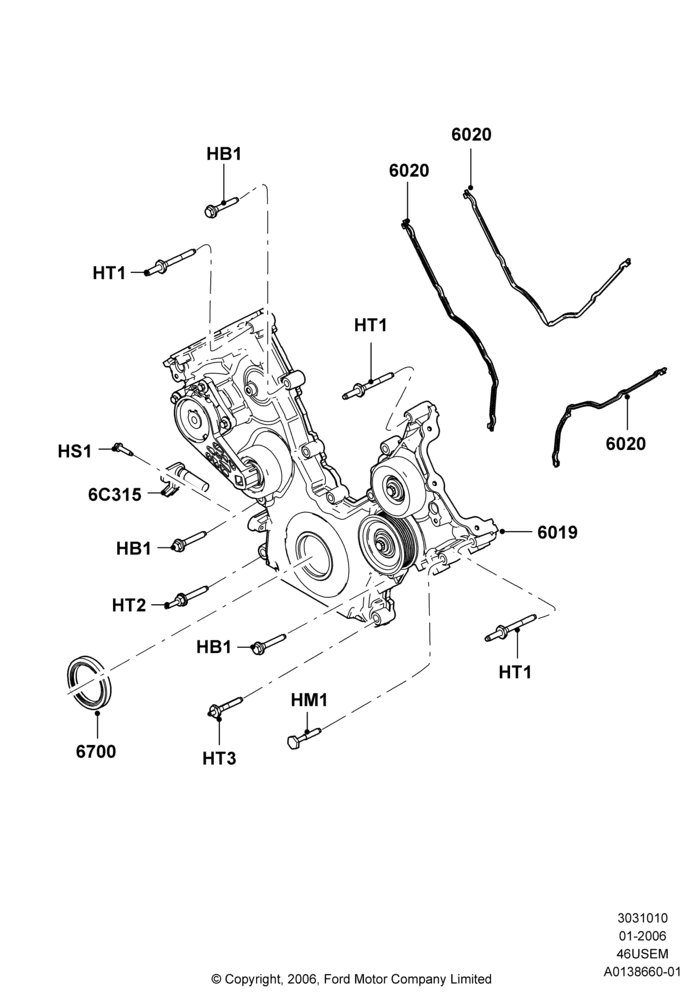 Timing Gear Covers, 4.6L 3V V8