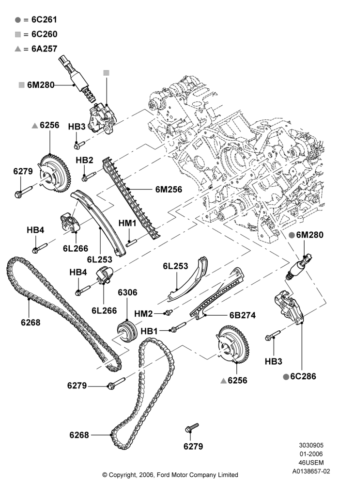 Timing Gear, 4.6L 3V V8
