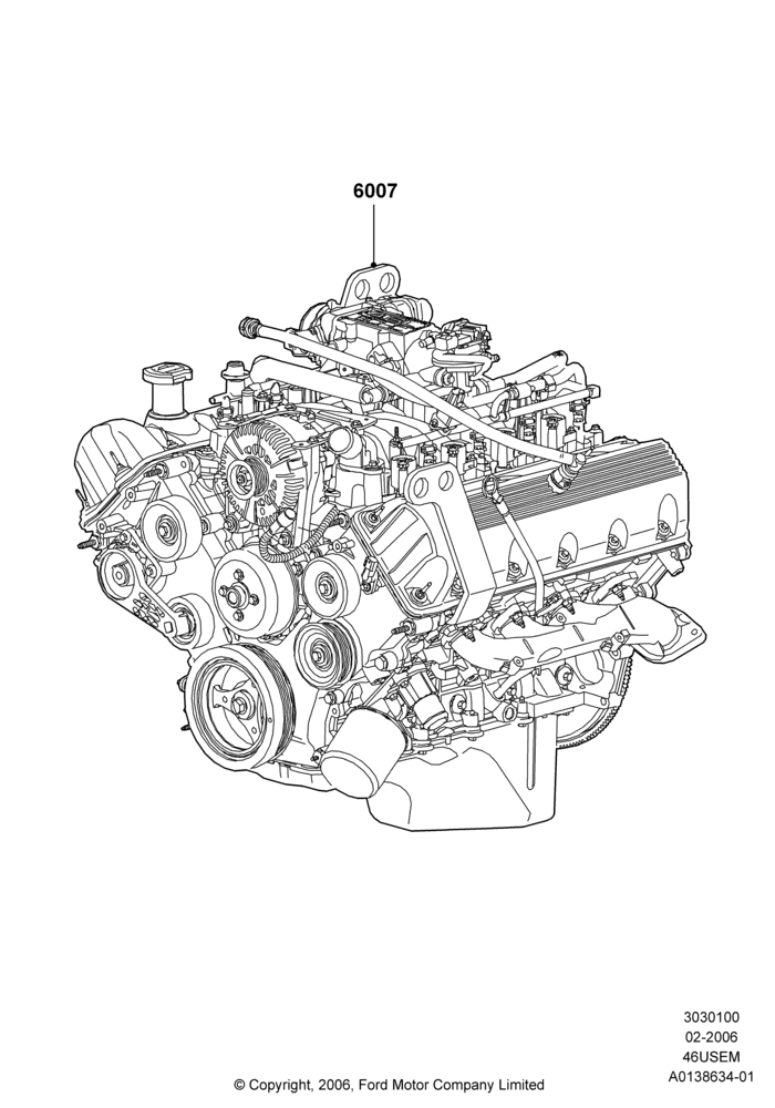 00B - Engine Assy Fully Dressed, 4.6L 3V V8; 30/JAN/2006-29/OCT/2010