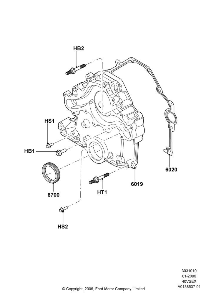 Timing Gear Covers, 4.0L V6 12V SOHC EFI