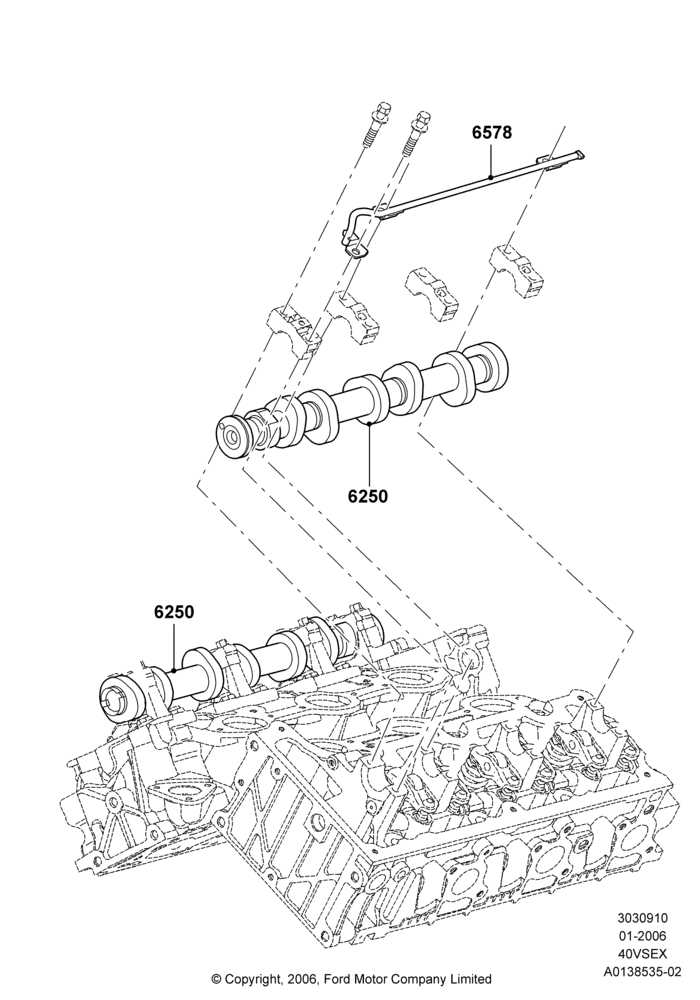Camshaft, 4.0L V6 12V SOHC EFI