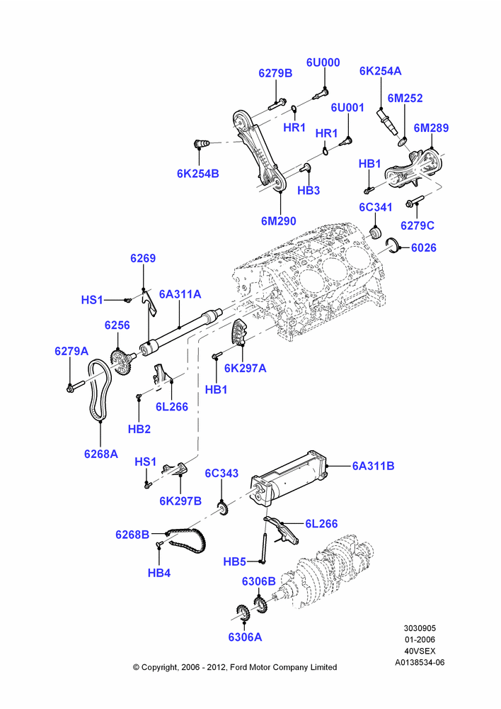 Timing Gear, 4.0L V6 12V SOHC EFI