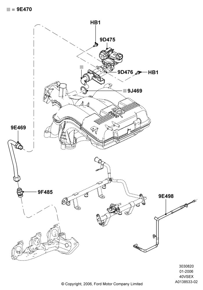 Exhaust Gas Recirculation, 4.0L V6 12V SOHC EFI